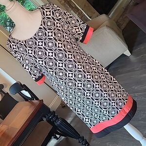 R&K sz M geometric print dress
